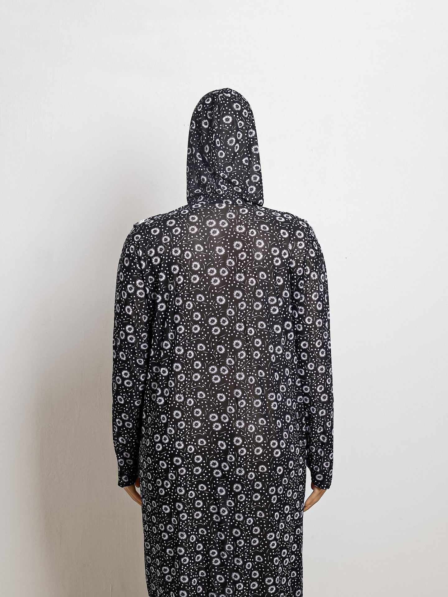 Plus Size Hooded Printed Dress For Woman