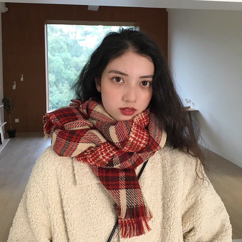Core-spun Yarn Autumn And Winter Warm Scarf