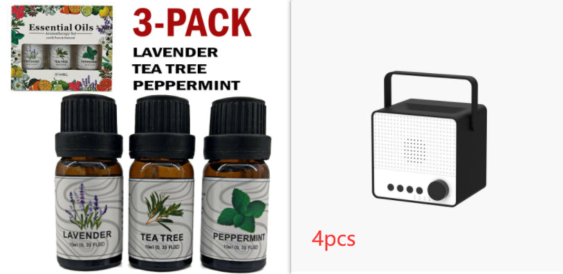 Timing Charging Decompression Flame Aroma Diffuser White Noise Bluetooth Speaker