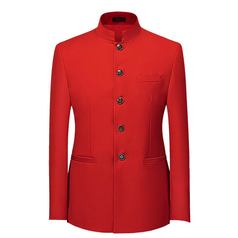 Men's Retro Business Casual Plus Size Small Suit Jacket