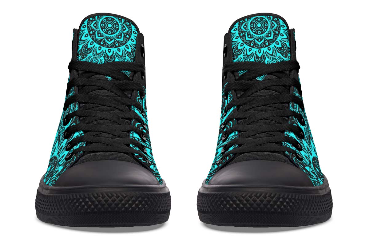 Men's And Women's Fashion Color Printing High-top Canvas Shoes