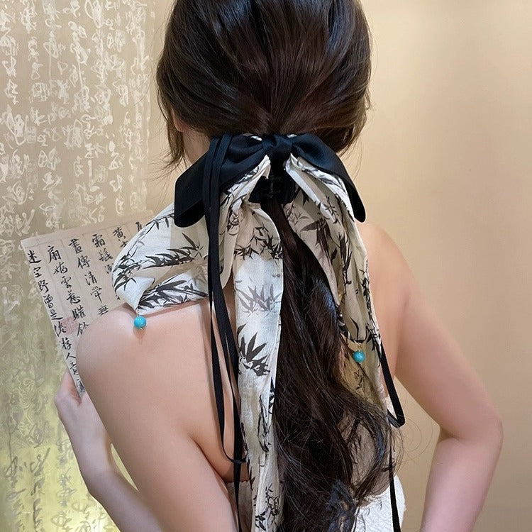 Women's Fashion New Chinese Bow Ribbon Barrettes