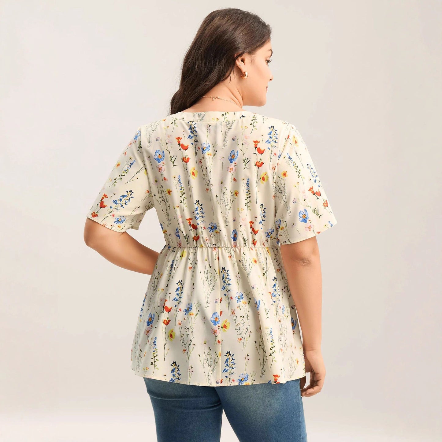 Slim-fit, Slimming, Fashionable, Casual, Versatile Short Sleeve