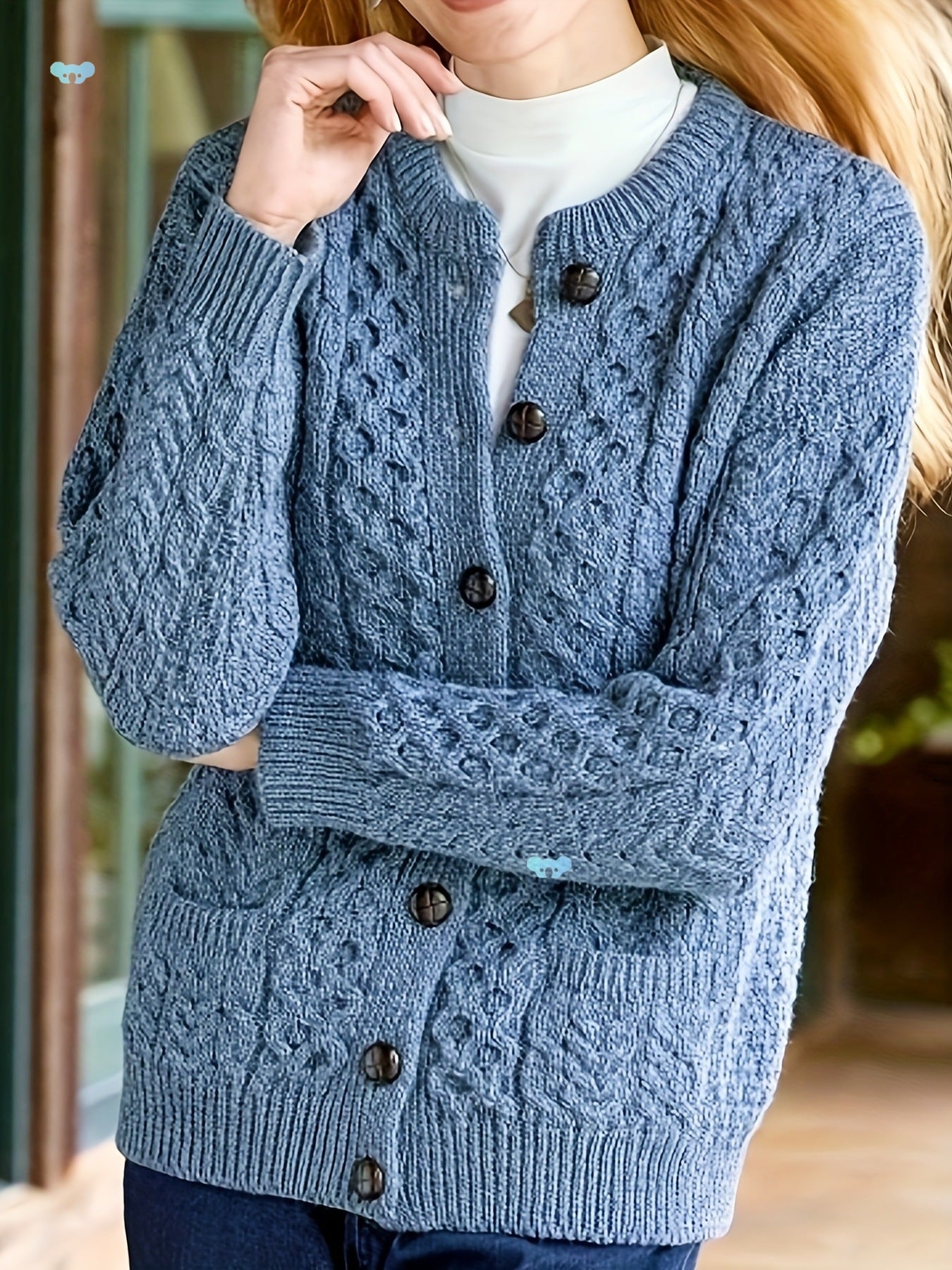 Women's Casual Knit Cardigan Sweater Cozy Long Sleeve