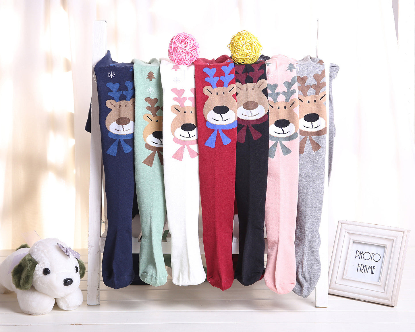 Knitted Padded Fawn Girls Leggings