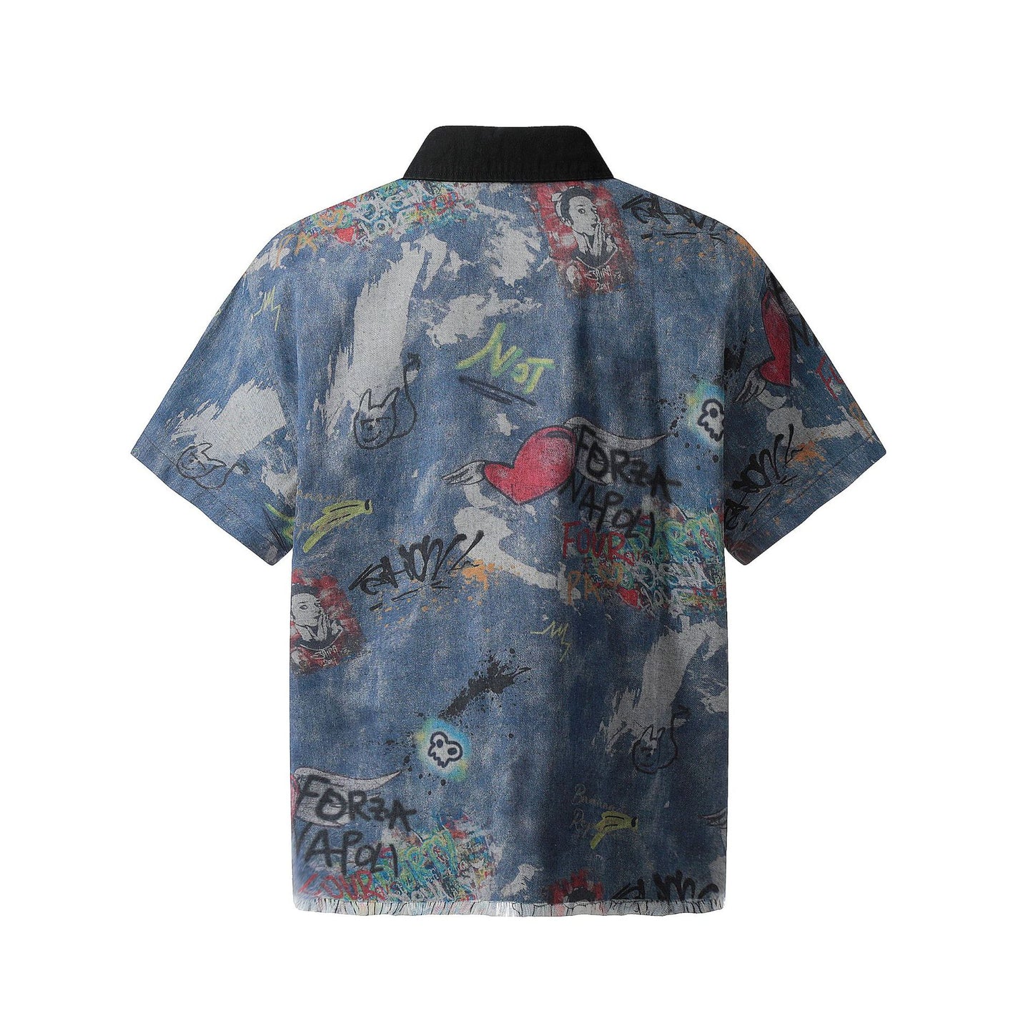 Same Summer American Retro Hip Hop Polo Collar Shirt