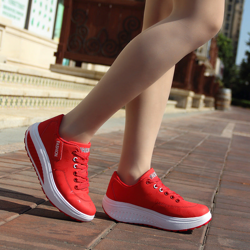 Thick-Soled Surface Swaying Shoes Breathable Sports Casual Shoes