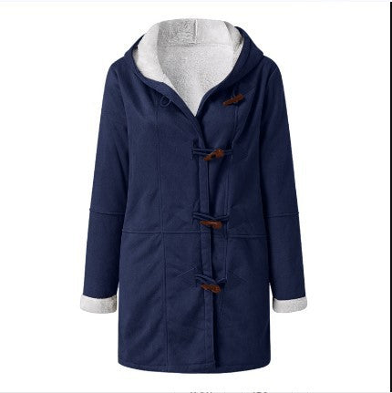 New Coat With Cashmere Fur Collar Pockets Women's