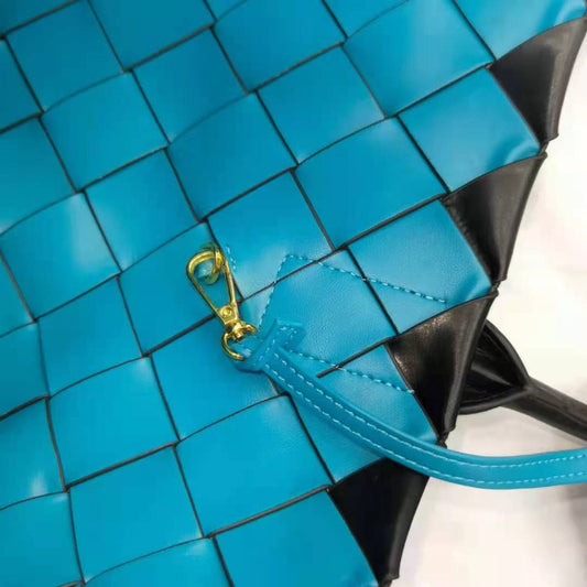 Women's Fashion Head Layer Cowhide Woven Handbag
