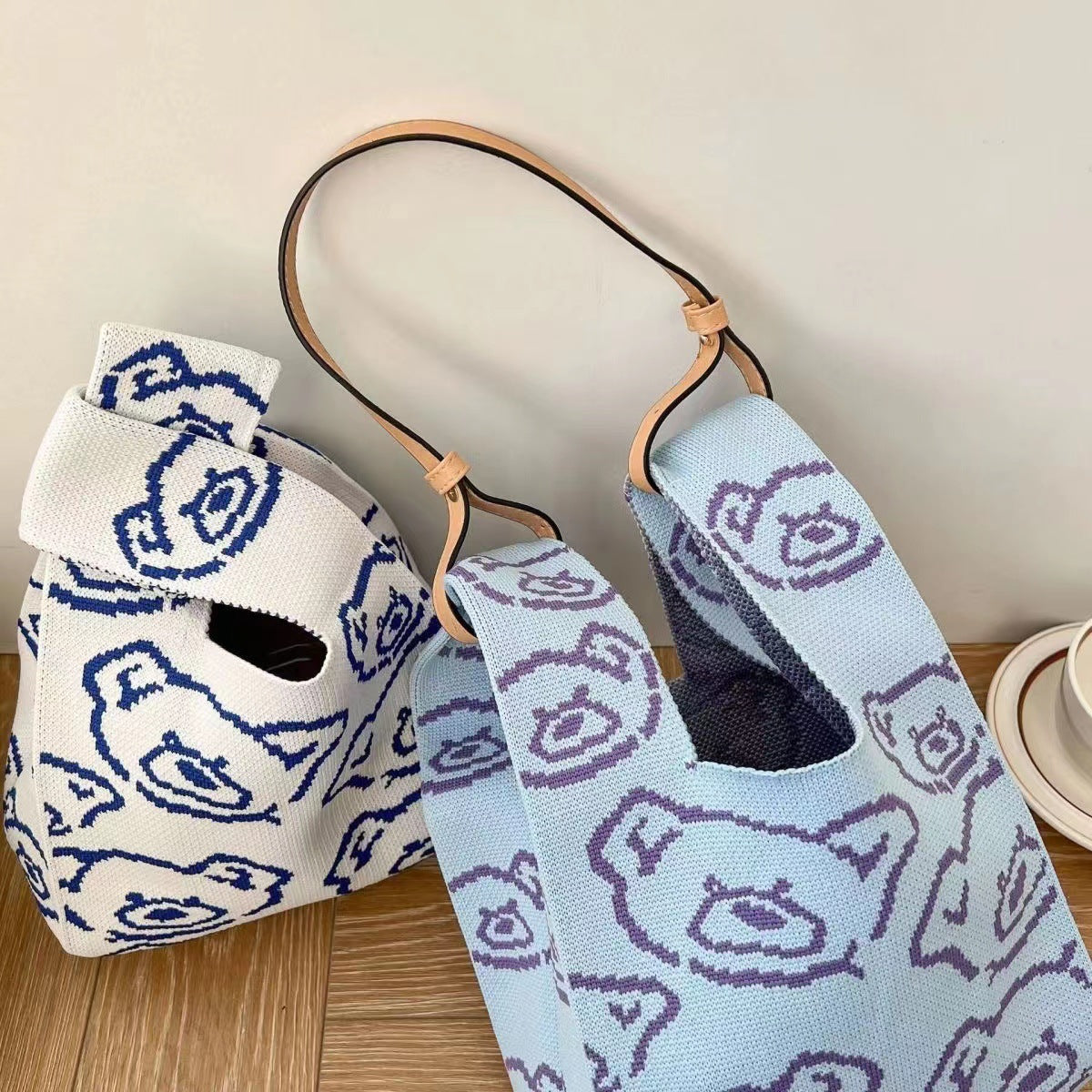 Fashion Outgoing Handbag Korean Woven Tote Bag