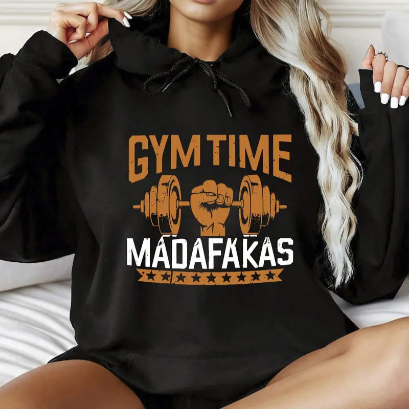 Mode sweater gade fritid fløjl sport printet hættetrøje