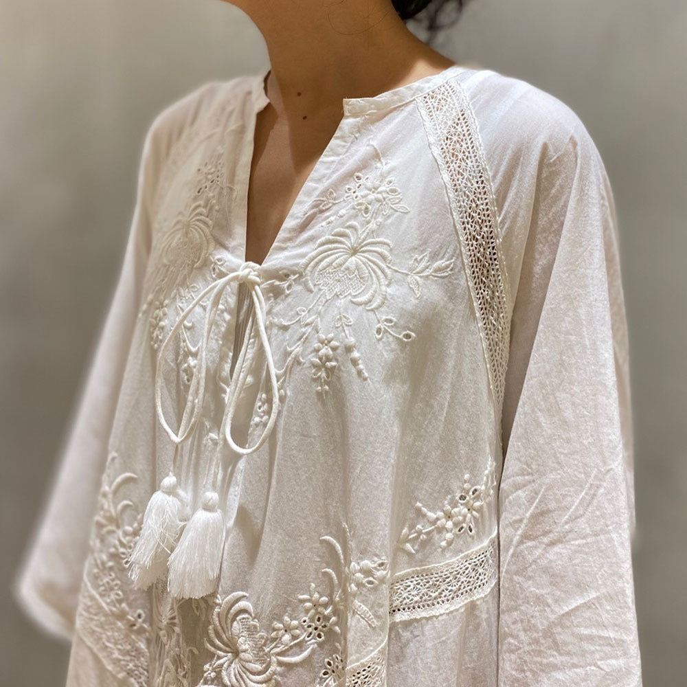 Retro Japanese-style Elegant Loose-fitting Lace-up Dress For A Ladylike Look