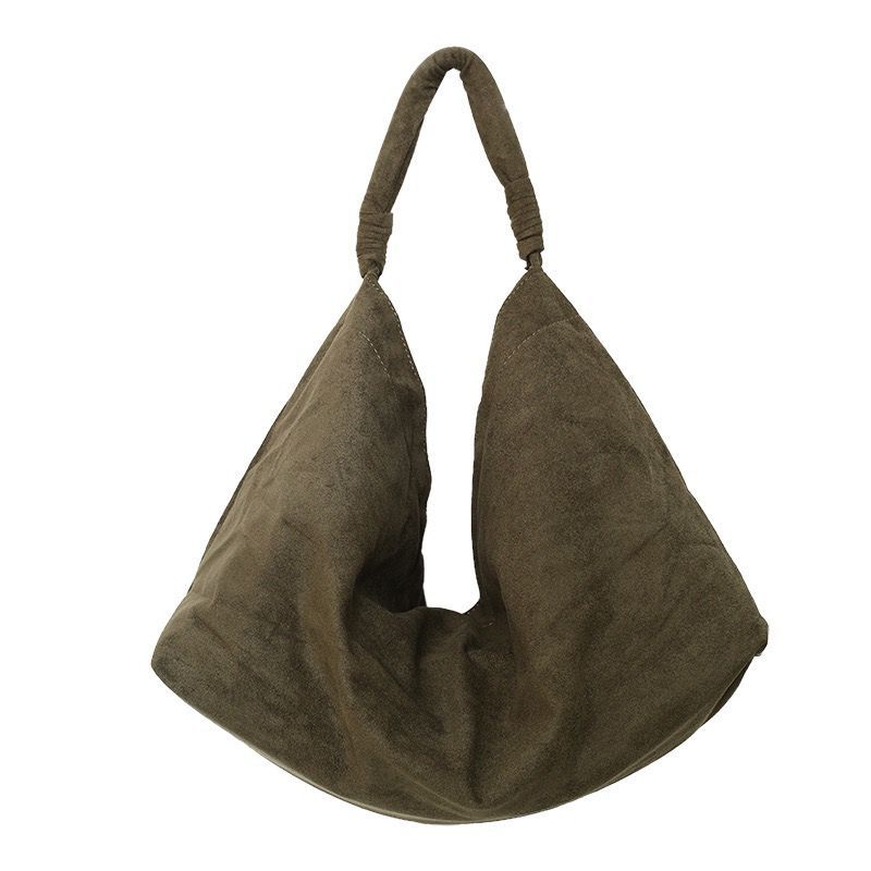 Large-Capacity Commuter Suede Solid-Color Casual Womens Bag