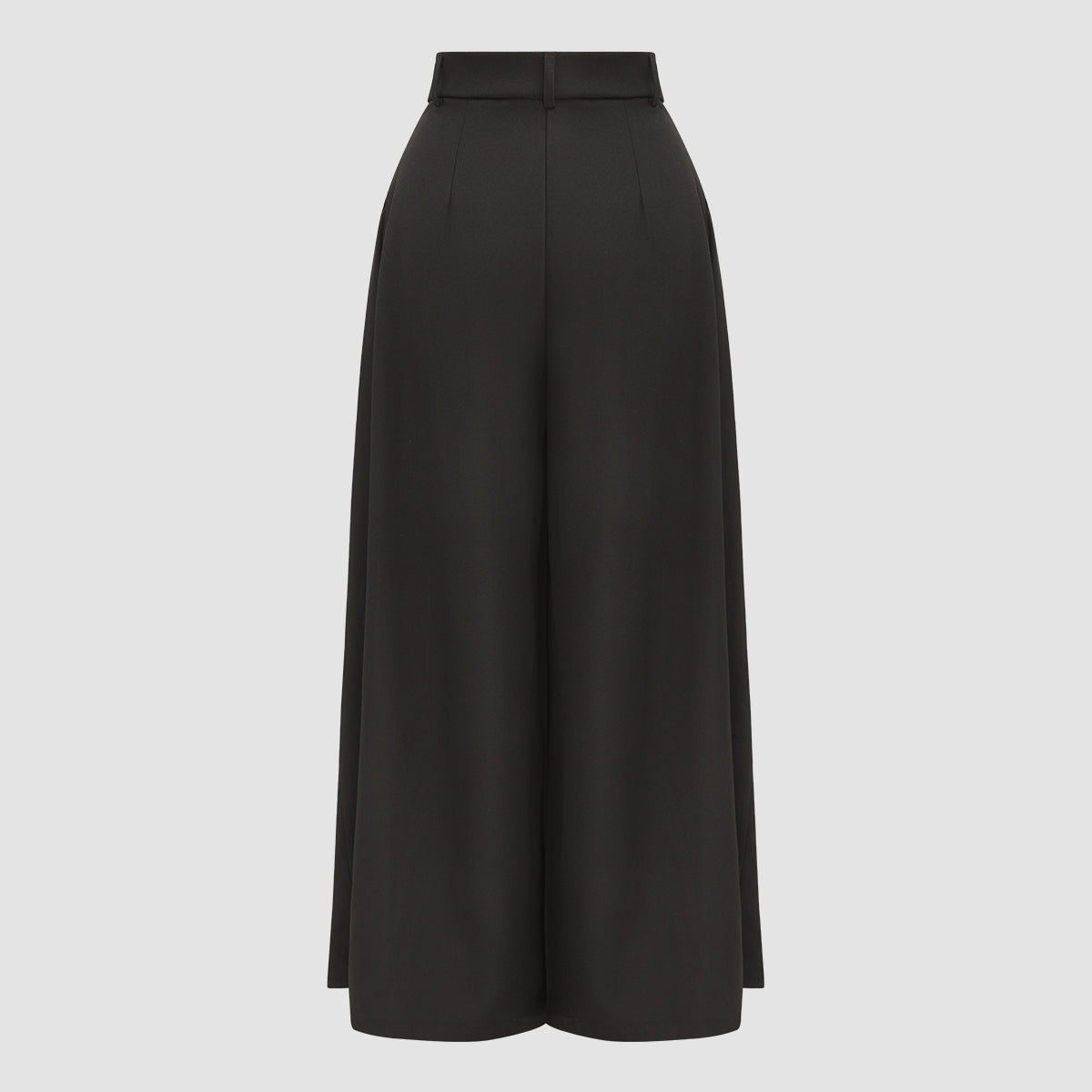 Black High-slit Wide-leg Pants