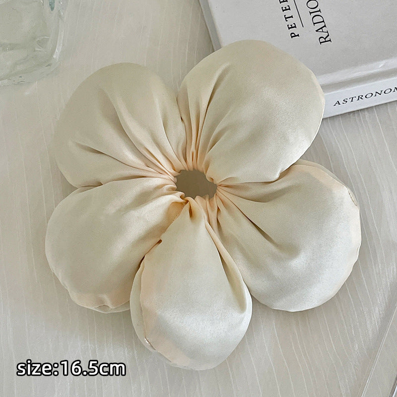 Sponge Flower Pillow Satin Large Intestine Headband