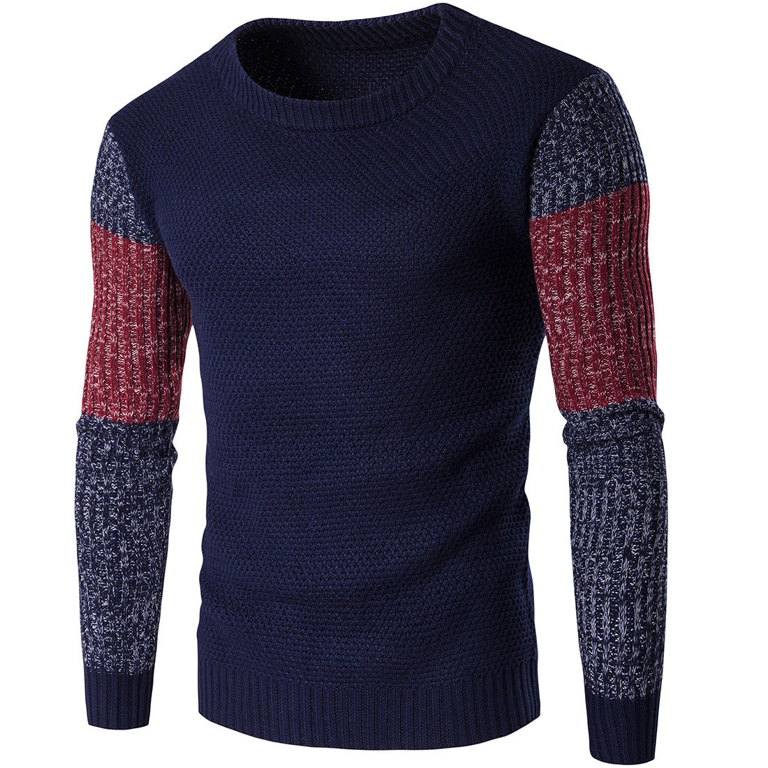European And American Men's Sweater Fashionable Color Matching For Warmth