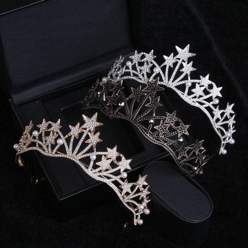 Hair Accessories Inlaid With Crystal Princess Crown
