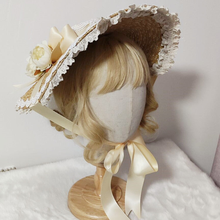 Hanyang Eclectic Flat Top Sun Hat Pastoral Style