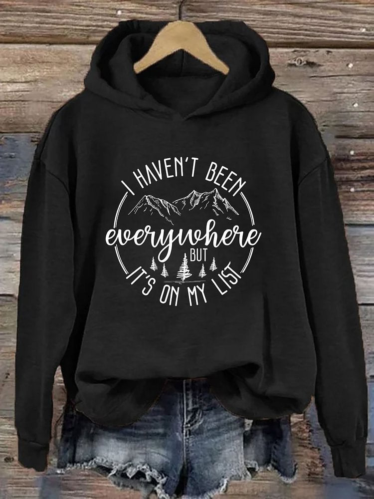 Hooded Coat Sweatshirt Printed Casual All-matching Women's Wear Top