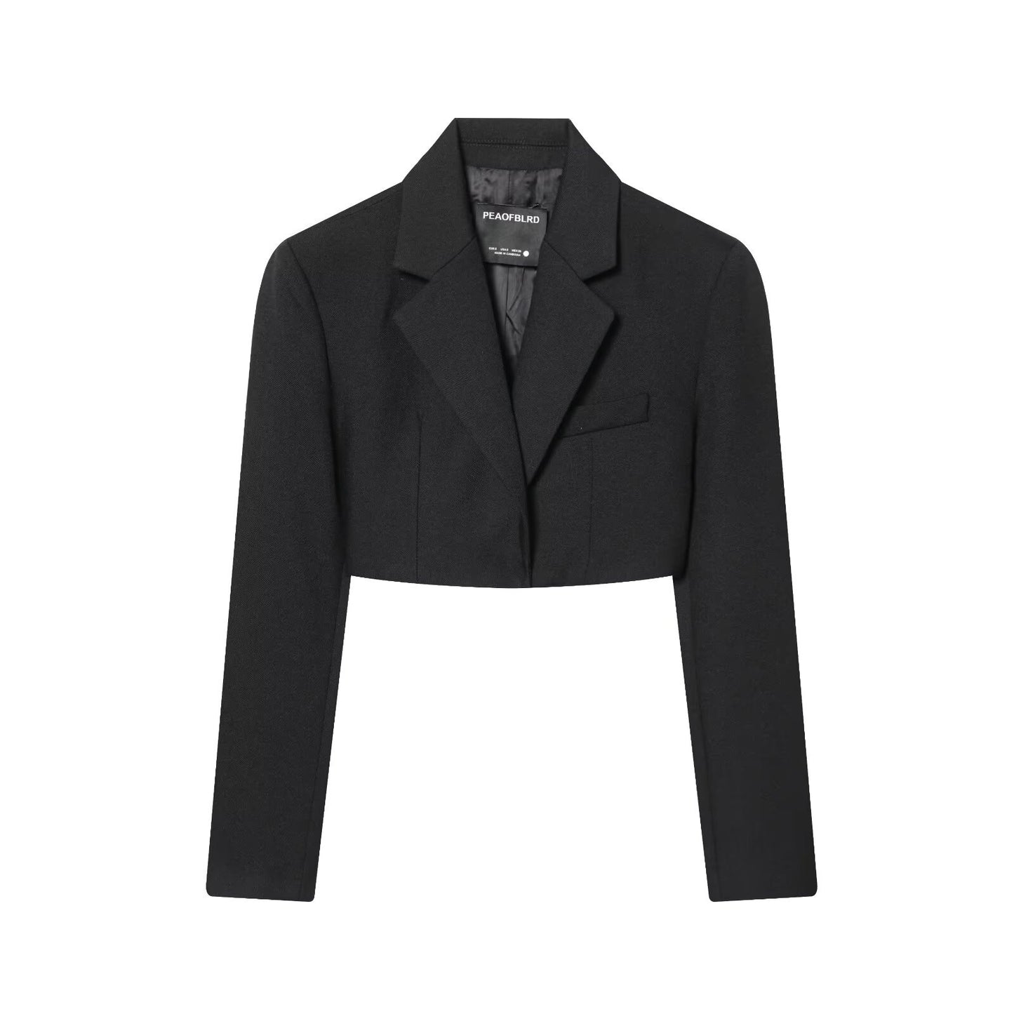 Cropped Waistcoat-style Blazer Low-rise Flared Floor-length Pants