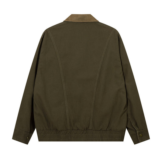 American Contrast Color Lapels Jacket Men