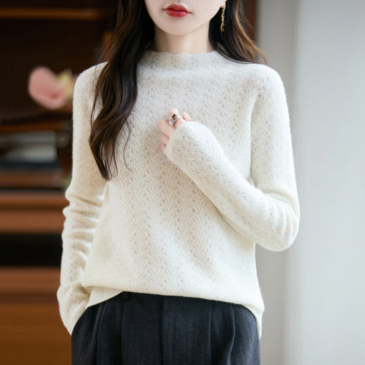 Women's Wool Mock Neck Sweater