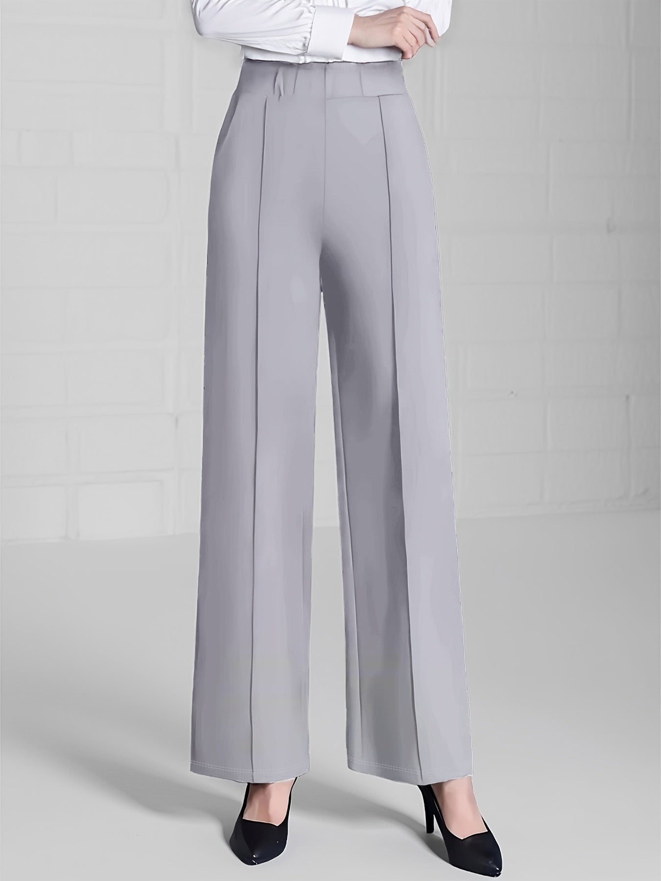 Women's Solid Color Straight Casual Pants