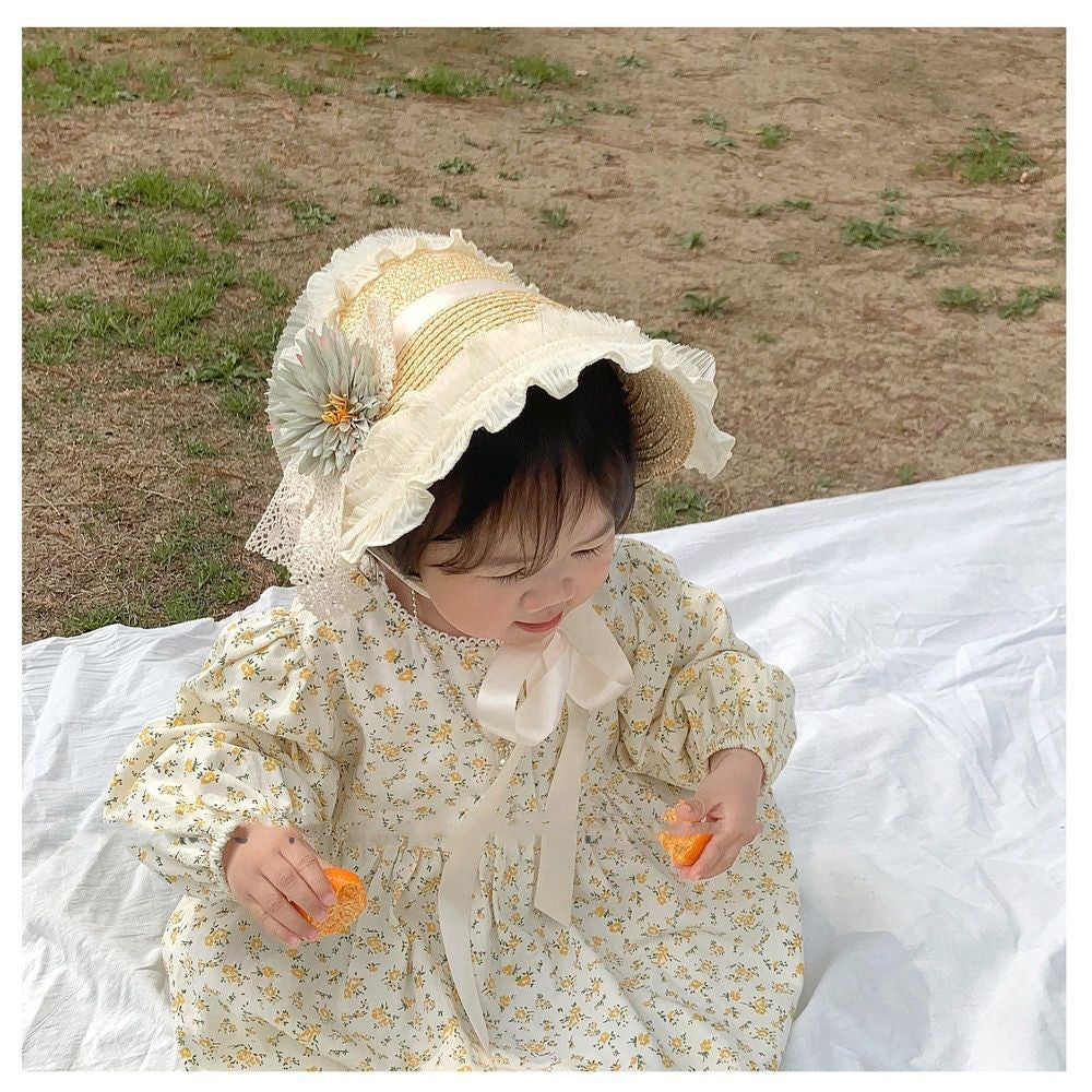 Children's Straw Hat Pastoral Wind System