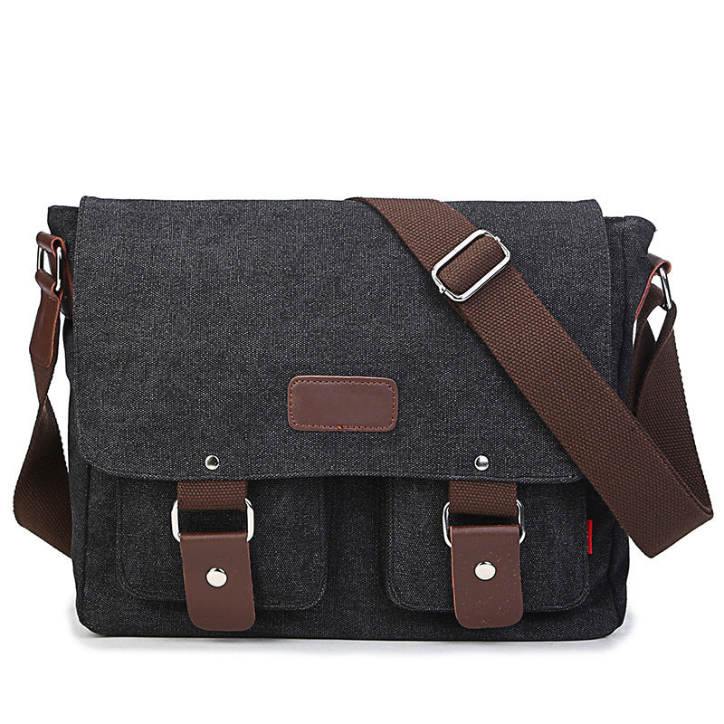 Solid Color Canvas Shoulder Bag Fashion Sport