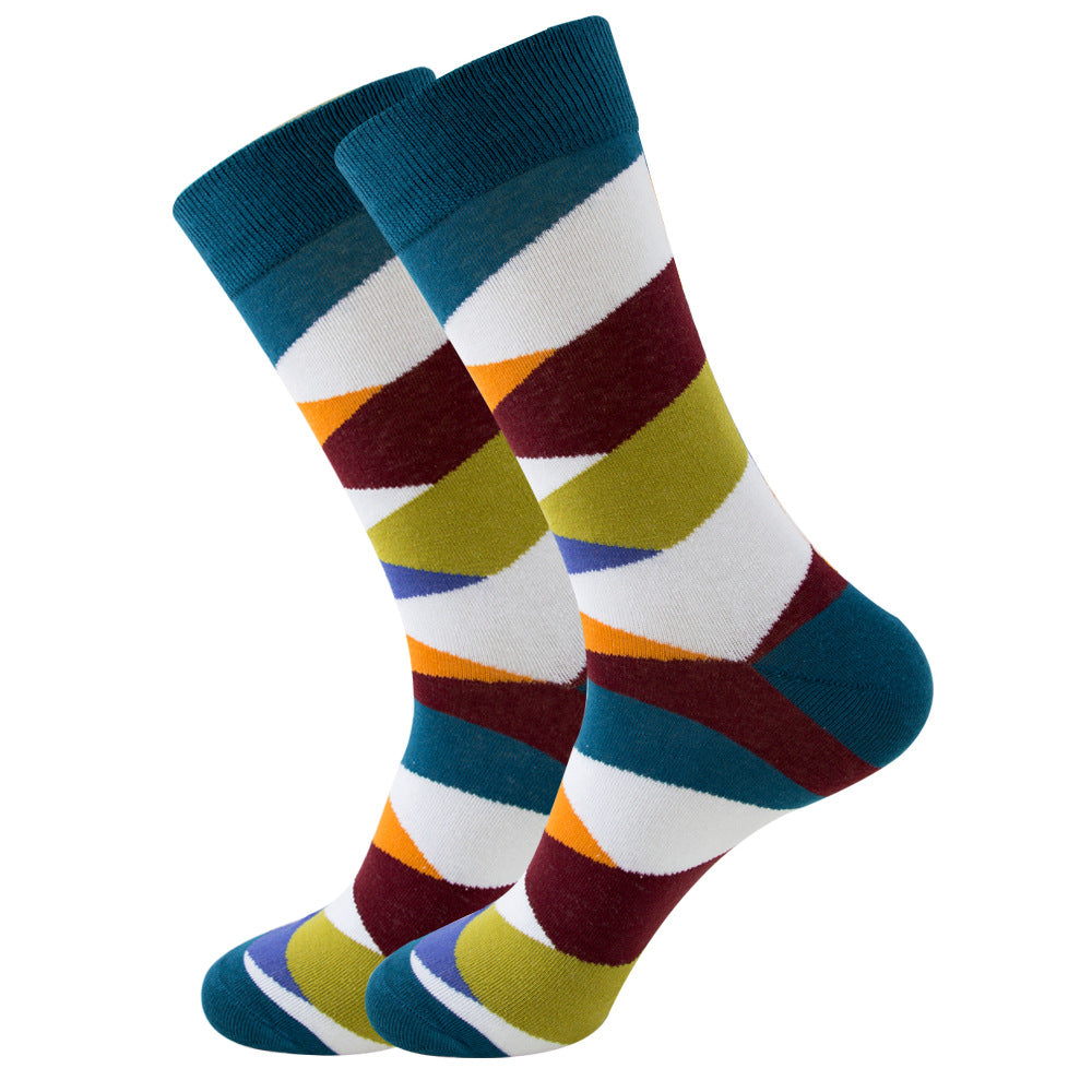 Fashion Square Mid-calf Wave Socks
