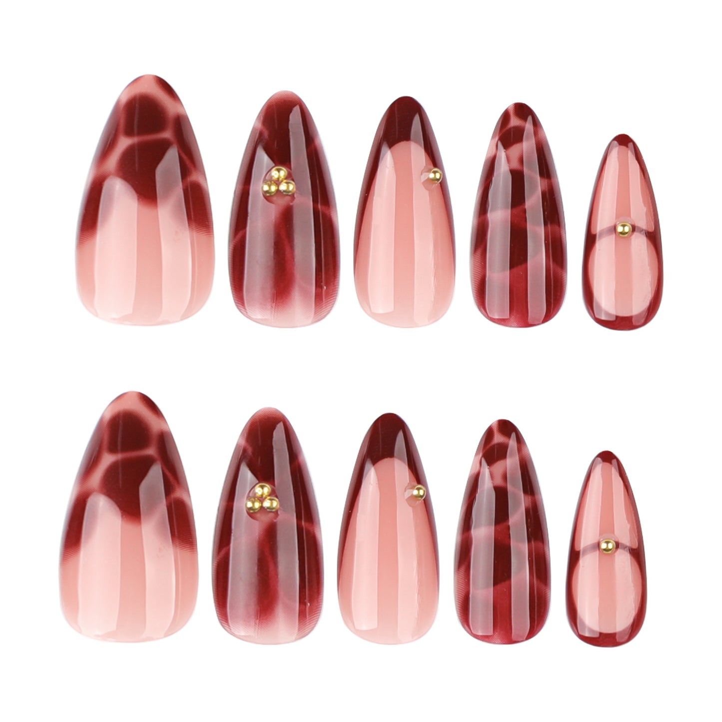 French Wine Red Wear Armor Simple Petal Flower
