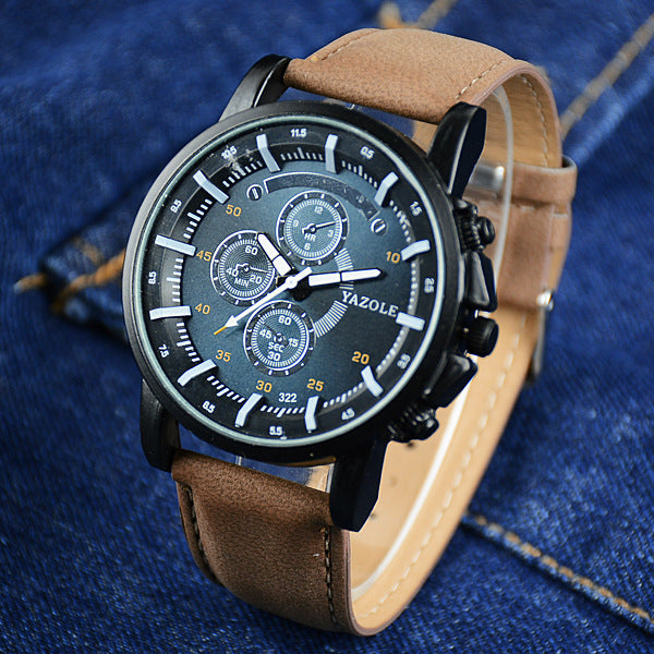 Department of sports leisure business men male belt table quartz watch waterproof fashion fashion men's custom