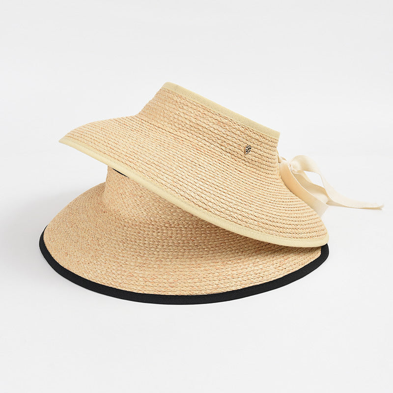 Women's Spring And Summer New Style Big Brim Empty Top Hat For Travel