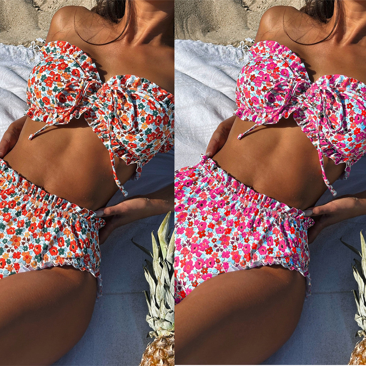 Womens Fashion Floral Print Bikini Set