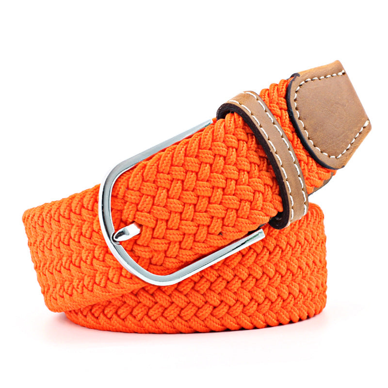 Canvas stretch woven belt