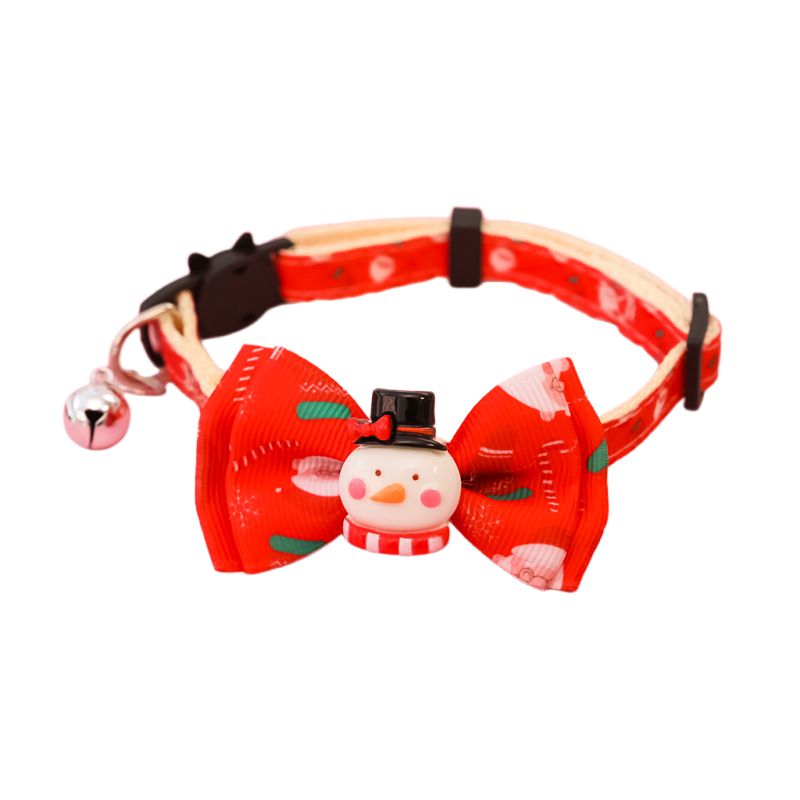 Christmas Holiday Pet Bow Ties, Collars, Dog Bows, Bells, Cat Necklaces, Anti-suffocation Safety Buckles