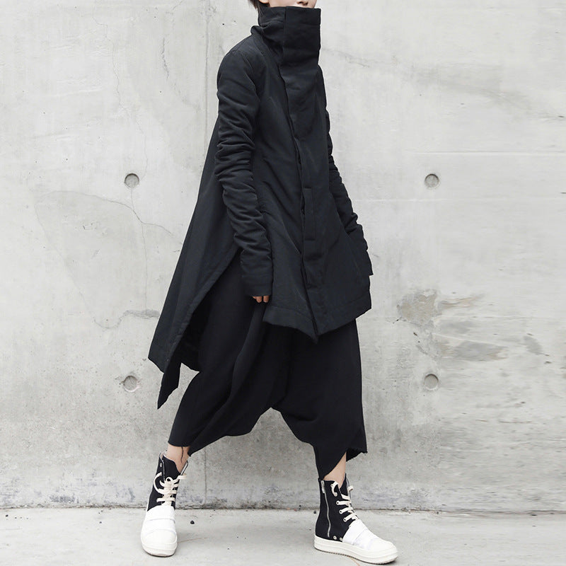 Irregular Coat Women's Turtleneck Thin Cotton-padded Mid-length Niche Top