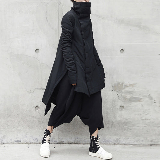 Irregular Coat Women's Turtleneck Thin Cotton-padded Mid-length Niche Top