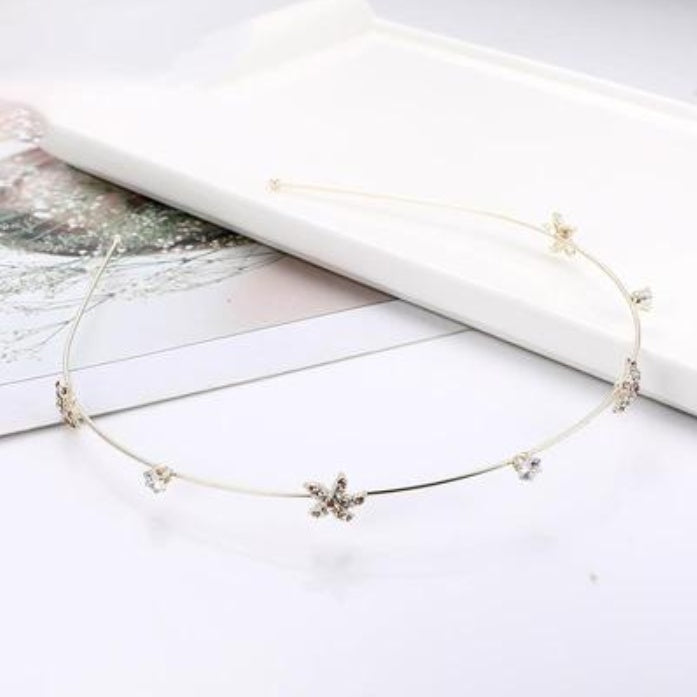 Starfish shell imitation pearl headband female sweet simple headdress net red press hairpin