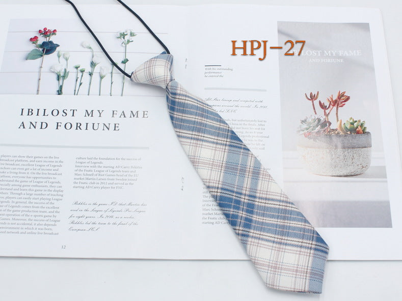 Japanese College Jk Plaid Tie Free Style