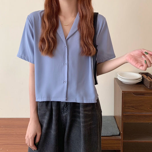 Slim And Versatile Casual Short Top