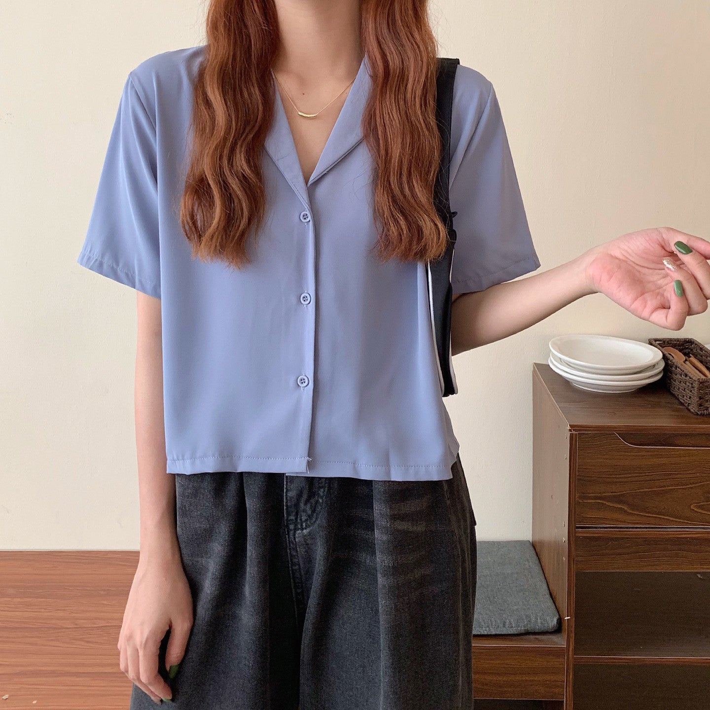 Slim And Versatile Casual Short Top