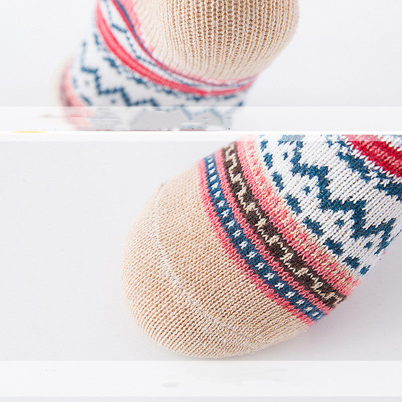 Women's Cross Ethnic Rabbit Wool Socks