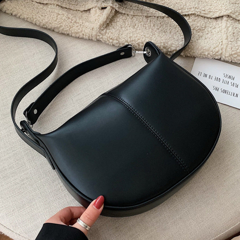 All-match texture diagonal simple shoulder bag