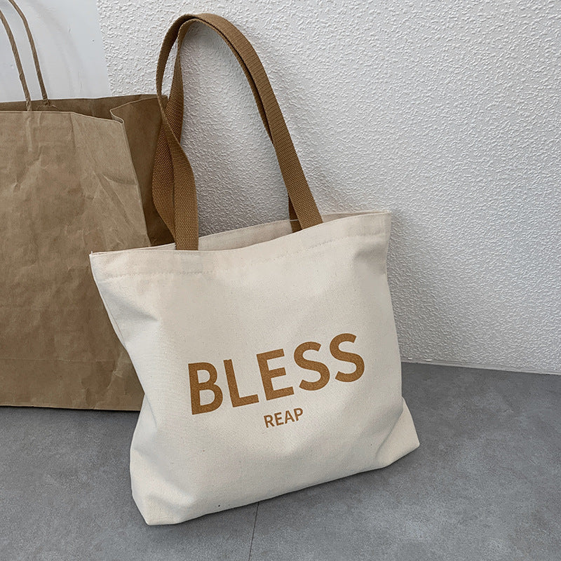 Portable Single Shoulder Canvas Bag With Large Capacity