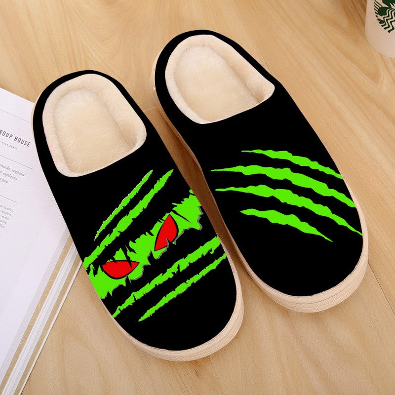 Lovers Non-slip Velvet Home Slippers Cotton Sippers