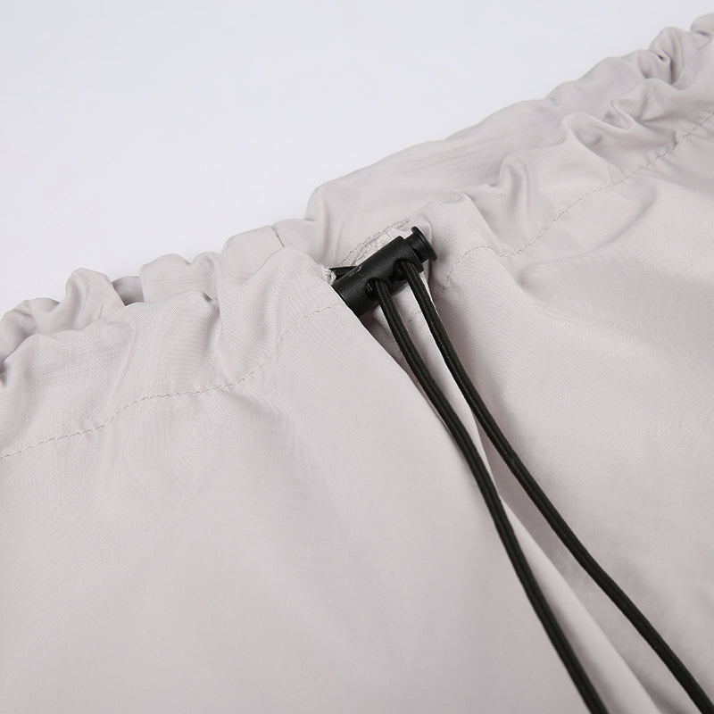 Street Loose Pocket Wide Leg Ladies Pants