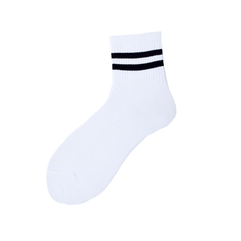 Solid color cotton socks
