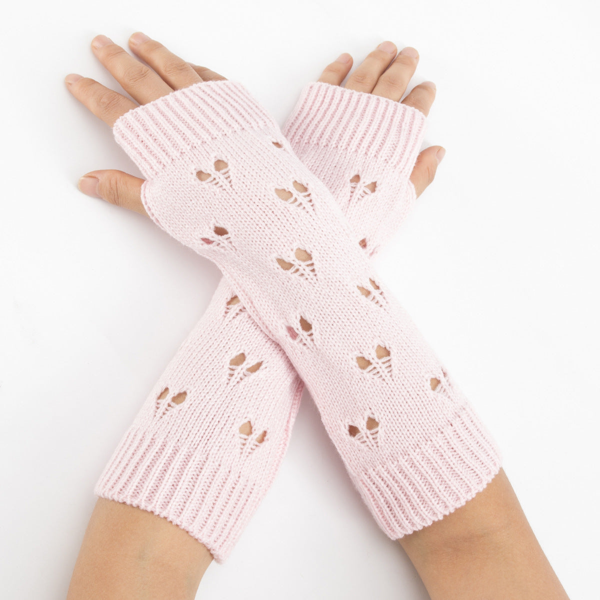 Ladies Jacquard Love Knitted Wool Warm Arm Cover