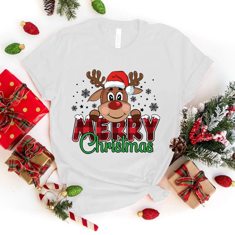 Sød Glædelig Jul trykt T-shirt